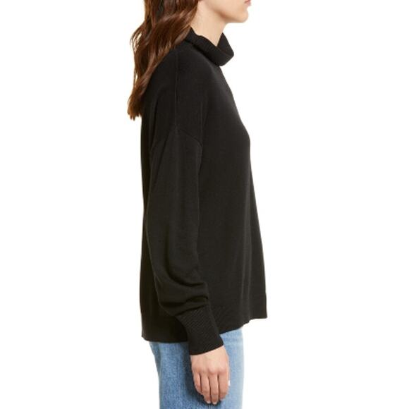 TREASURE & BOND NORDSTROM Turtleneck Dropped Shoulder Sweater M Wool Blend - Picture 3 of 9